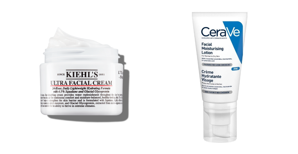 CeraVe PM Facial Moisturising Lotion & Kiehl's Ultra Facial Cream